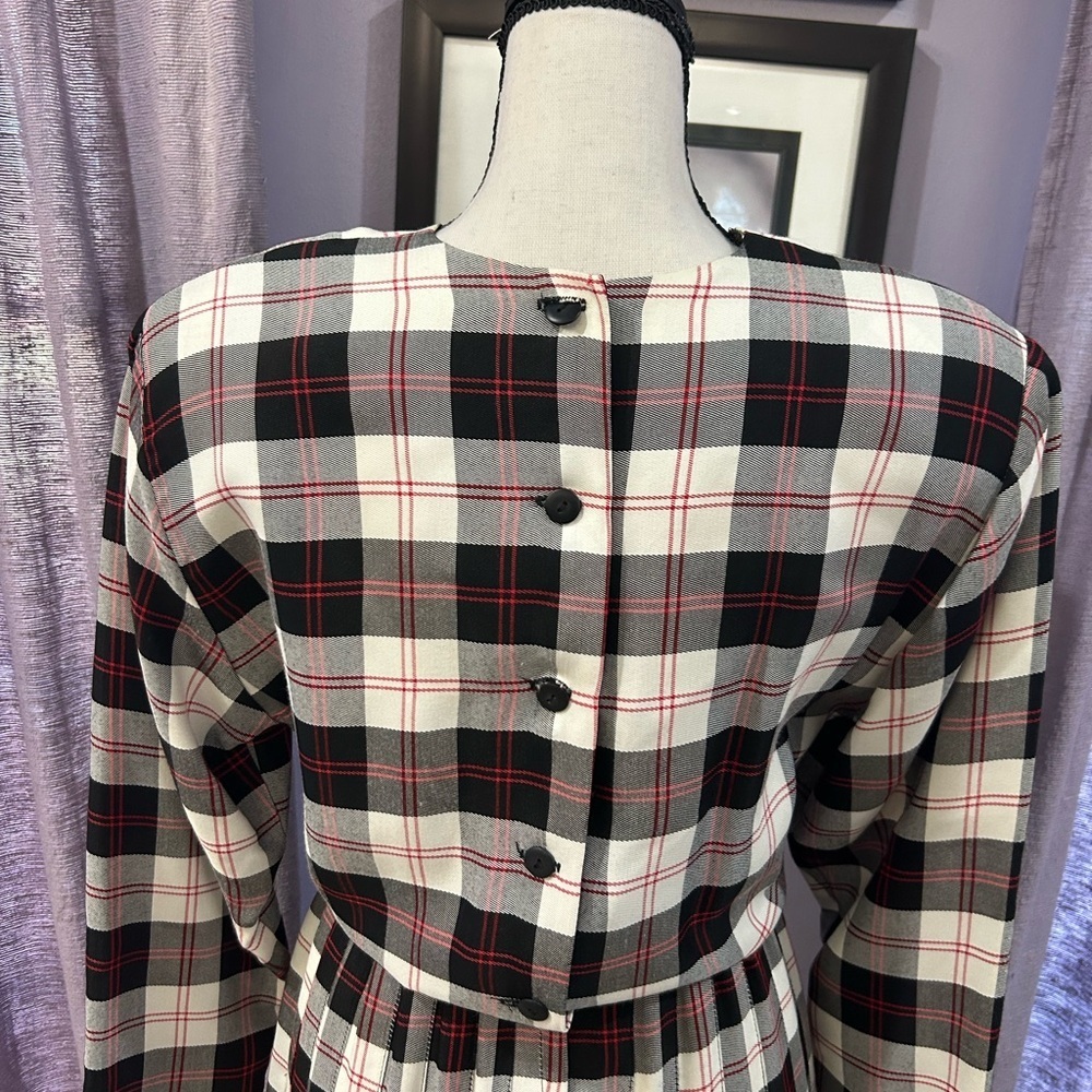 Vintage Rabbit Rabbit Rabbit Plaid Dress - Picture 7 of 7